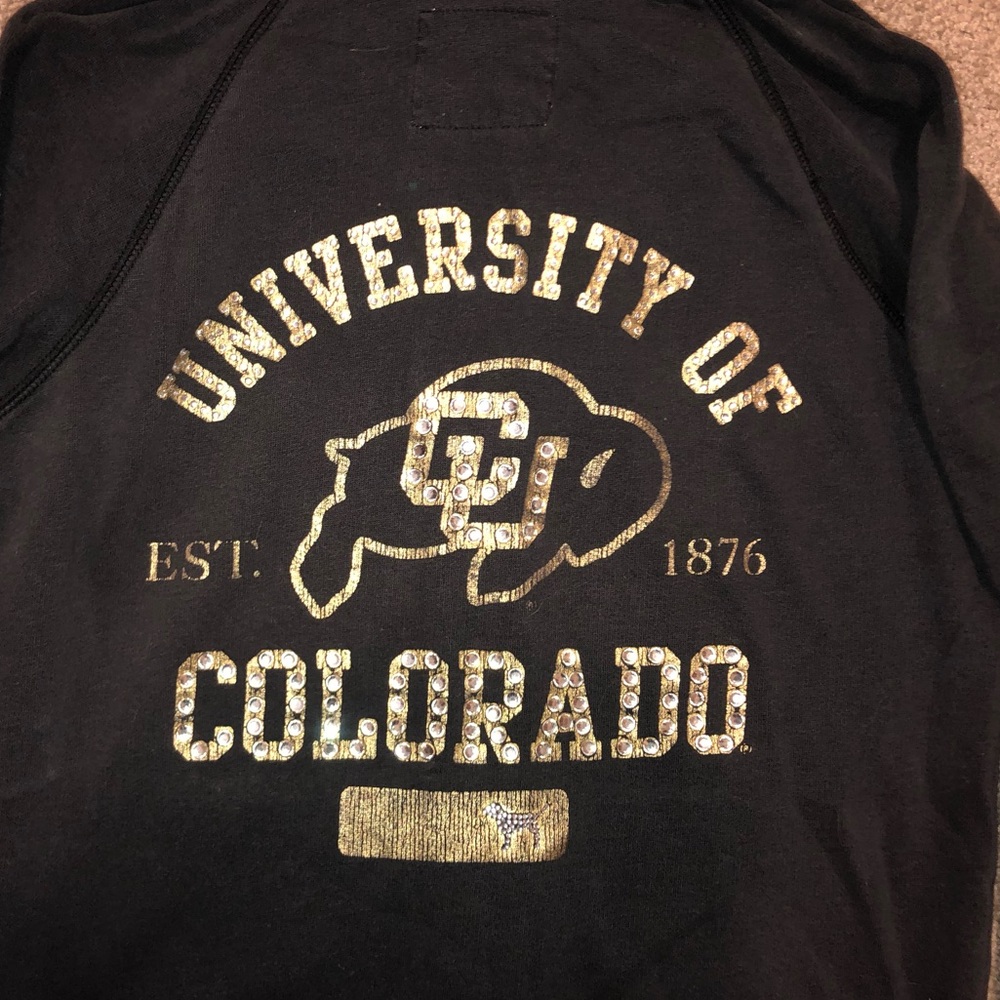 University of Colorado PINK bling hoodie zip-up